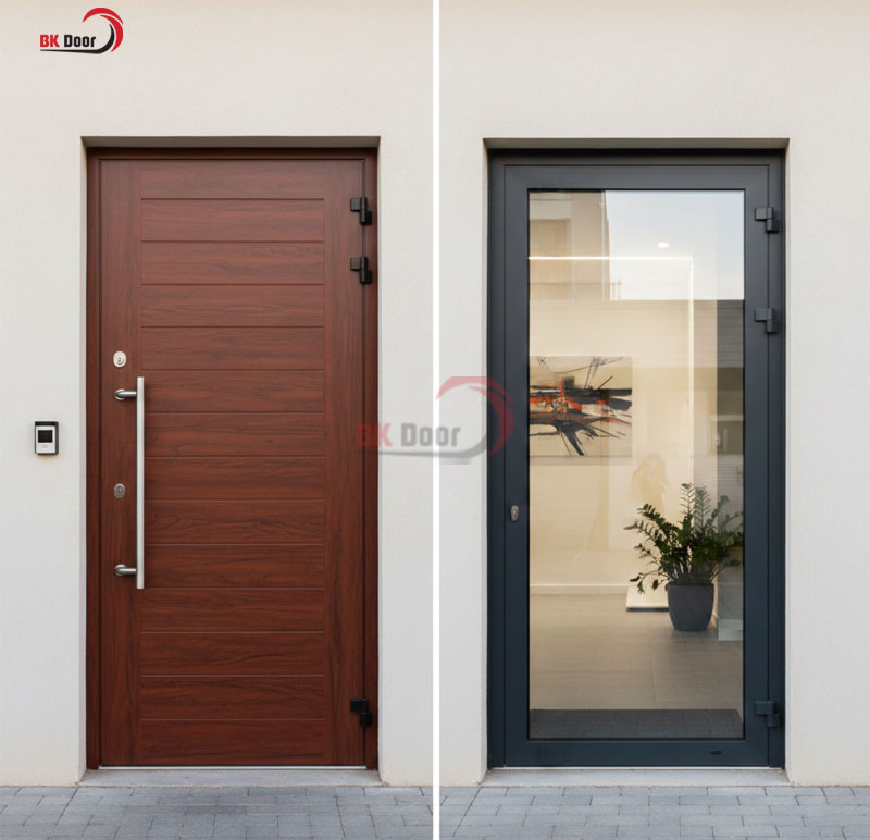 Tìm hiểu về 2 loại cửa thép vân gỗ và cửa nhôm kính phổ biến hiện nay