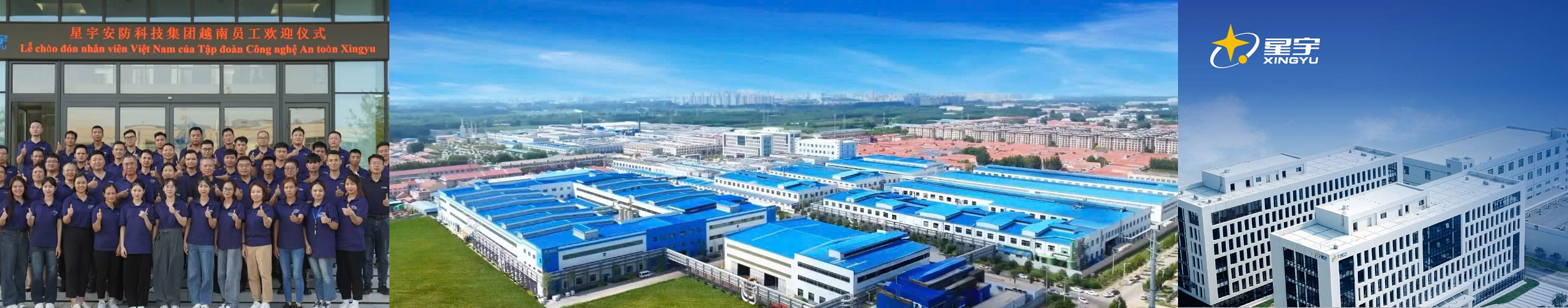 Banner nhà máy găng tay Xingyu Việt Nam