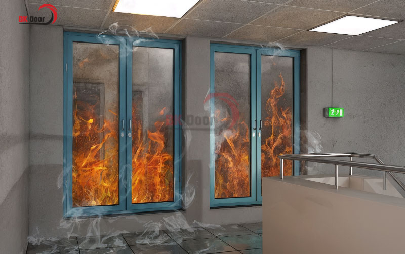 Mẫu cửa kính chống cháy phù hợp với nhiều loại công trình 