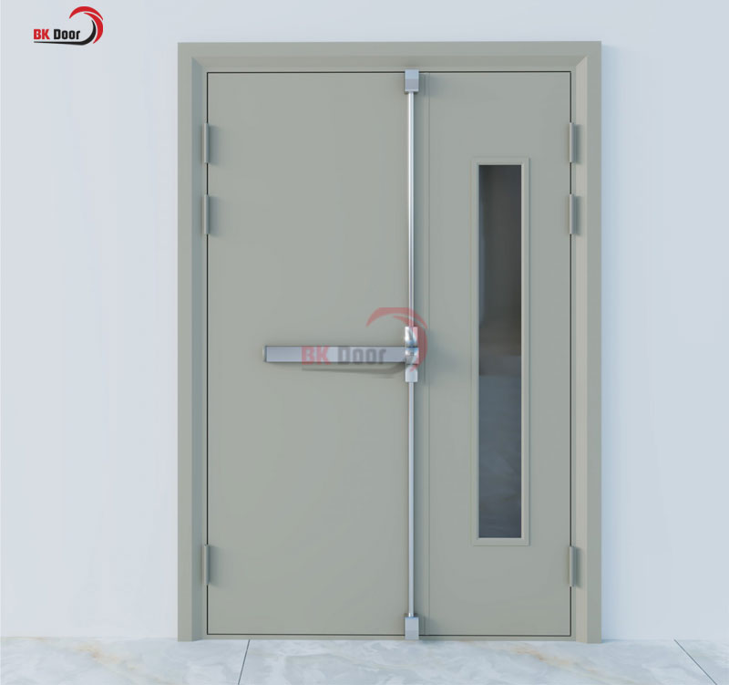 Mẫu cửa thép chống cháy sơn tĩnh điện sử dụng tại khách sạn