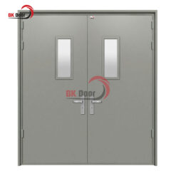 Cửa thép chống cháy 2 cánh đều ô kính BKD2-010