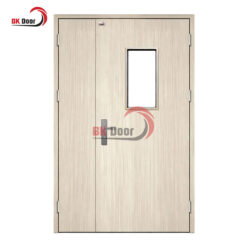 Cửa thép vân gỗ 2 cánh lệch BKD2-005
