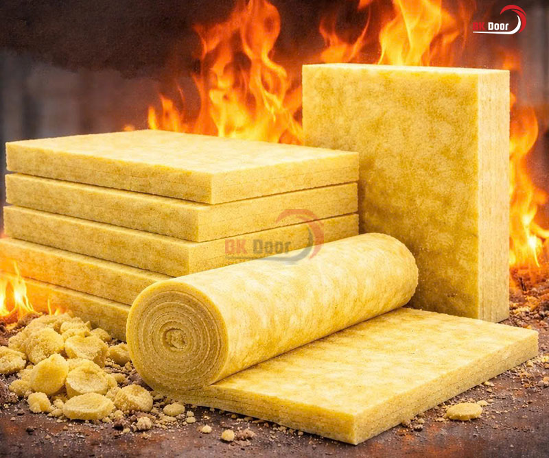 Tấm cách nhiệt chống cháy làm từ vật liệu bông thuỷ tinh