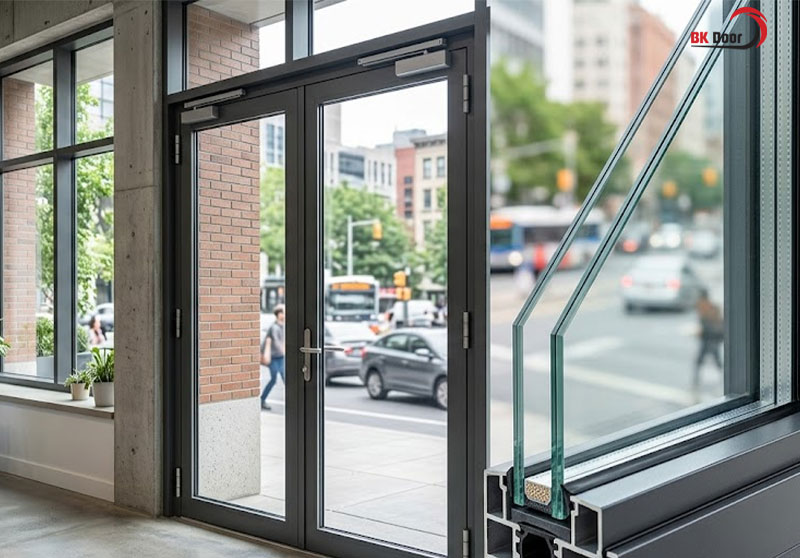 Độ dày kính và loại kính sử dụng ảnh hưởng trực tiếp tới giá cửa cách âm