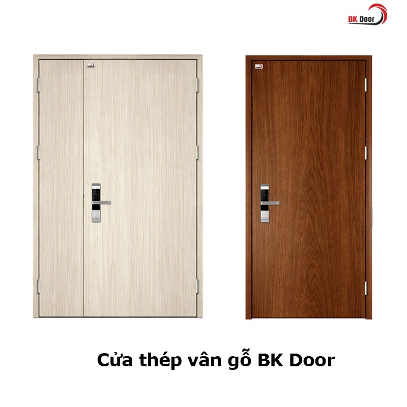 Cửa thép vân gỗ chống cháy