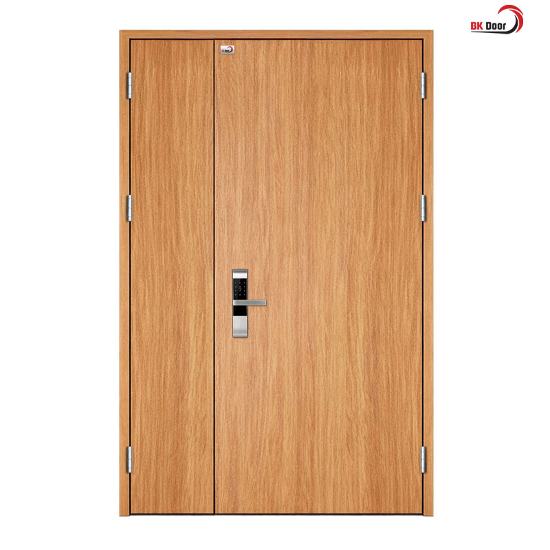 Cửa thép vân gỗ 2 cách lệch - BK Door