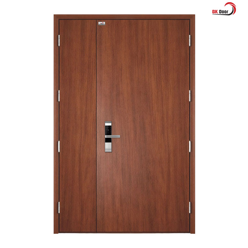 Cửa thép vân gỗ 2 cách lệch - BK Door - Ảnh 4