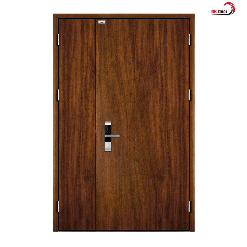 Cửa thép vân gỗ 2 cách lệch - BK Door - Ảnh 5