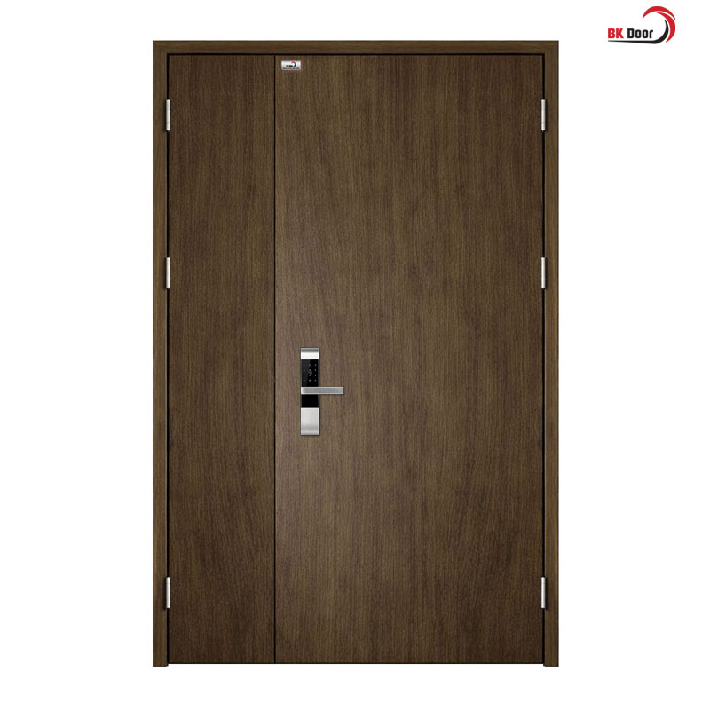 Cửa thép vân gỗ 2 cách lệch - BK Door - Ảnh 6