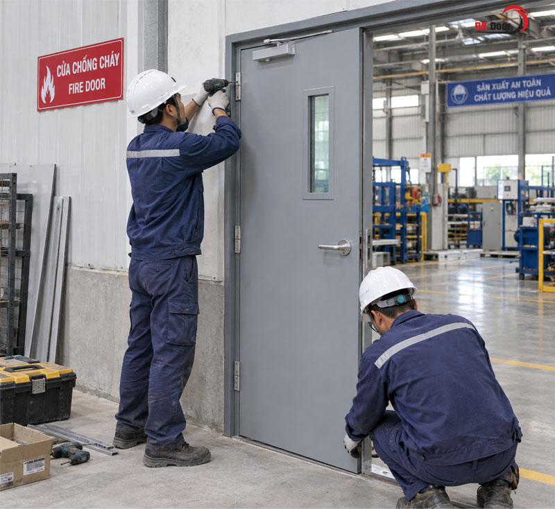 Lắp đặt cửa chống cháy tại Hà Nam